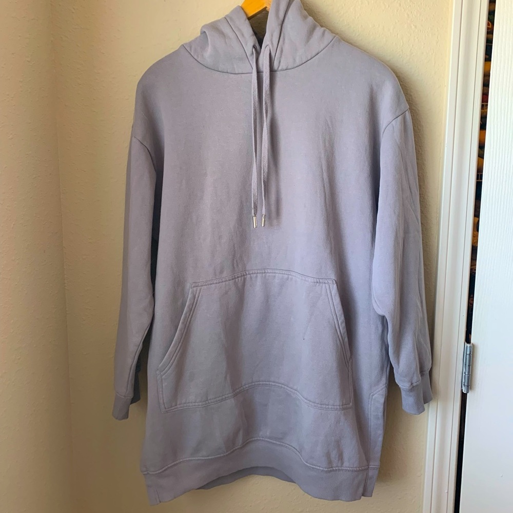 H&M slate colored tunic hoodie 🪴